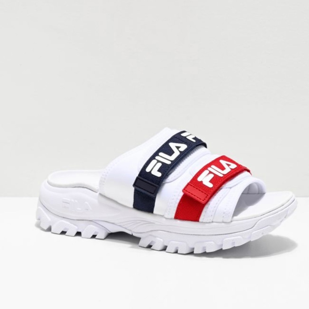 Women Fila Outdoor platform sport slides